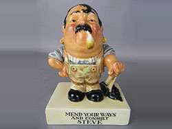 Burslem Advertising Figure made for Beadle Wettern Bristowe, Asphalt Manufacturers. Produced: c1920.