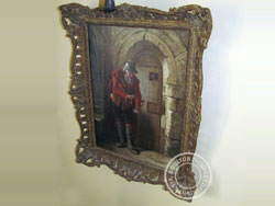 Stunning Victorian Oil on Canvas - The Gaoler - by renowned artist John Seymour Lucas [1849-1923]. Original Frame.