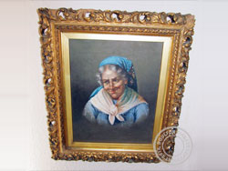 Atmospheric Victorian Oil on Canbas in contemporary gilt frame.